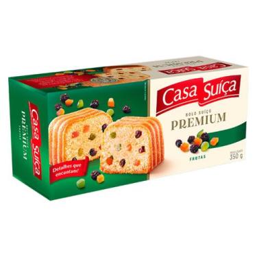 Imagem de Bolo Premium Frutas Casa Suiça 350g - Casa Santa Luzia