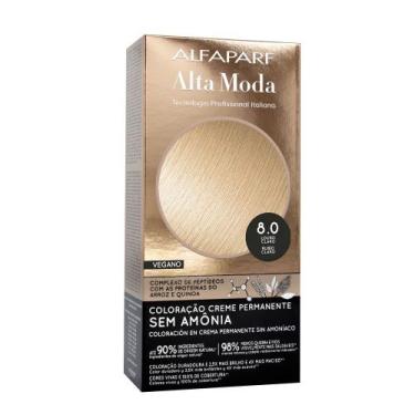 Imagem de Coloração Creme Permanente Alfaparf Alta Moda Vegano Sem Amônia 8.0 Lo
