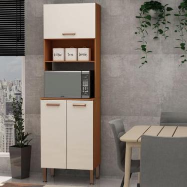 Imagem de Kit forno simples 60cm 3 portas 1013 Linha Essência Genialflex, Freijo