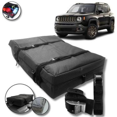 Imagem de Bolsa Maleiro Teto Impermeável + Cinta 175l Jeep Renegade - BR18
