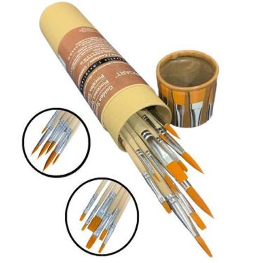 Imagem de Kit De Pincel Para Pintura Artística Sinoart 12 Unidades - ART CAMARGO