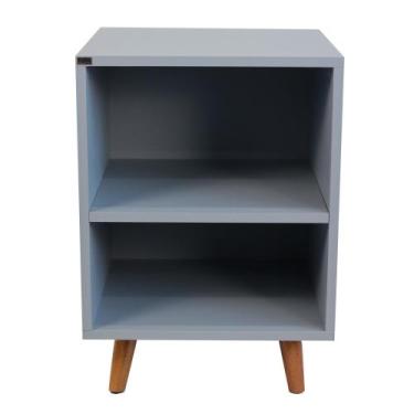 Imagem de Mesa de Cabeceira Nicho 400x550x400 - Kolla Mobília, Azul Sereno - Mdf