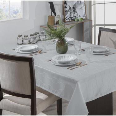 Imagem de Toalha de Mesa Retangular 8 Lugares Viena Prata 1,60mX2,70m - Branil, 