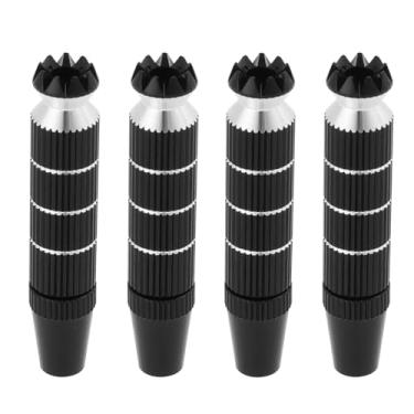 Imagem de SING F LTD 2 conjuntos de terminais de transmissor RC de liga de alumínio M3 controlador de joystick estendido balancim de polegar compatível com Futaba compatível com Spektrum DX8 preto (30 x 8 mm)