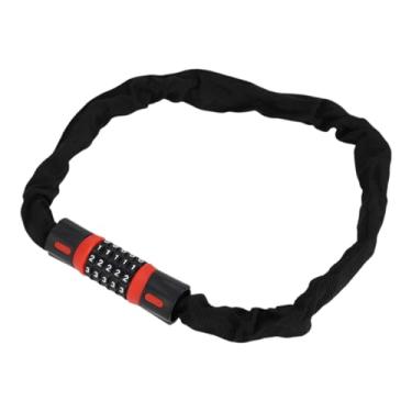 Imagem de Hihaha Cadeado para bicicleta/cadeado de combinação de corrente de segurança para bicicleta de montanha bicicleta de estrada/bloqueio de bicicleta de 5 dígitos reinicializável aço carbono 90 cm / 1