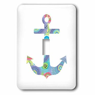 Imagem de 3dRose (lsp_255469_1) Imagem de interruptor único de linda âncora azul e água