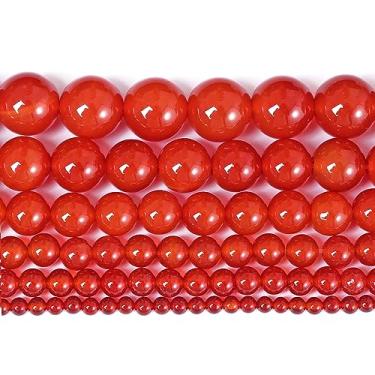 Imagem de 4 mm 88 peças pedra natural ágata vermelha contas soltas para fazer joias faça você mesmo pulseira energia semi preciosa cristal poder de cura 1 fio