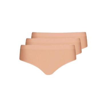 Imagem de Kit com 3 Calcinhas Alta Loba 40900-001 - LUPO, Bege, GG