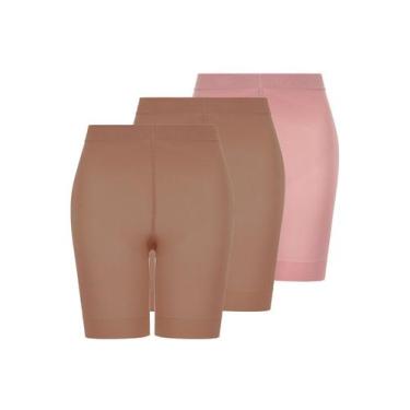 Imagem de Kit com 3 Shorts Feminino Modelador Up Line Loba 5690-003 Colorido - L