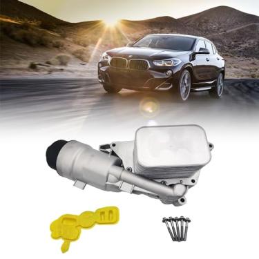Imagem de NOVAPARTS 11428585235 Caixa de filtro de alumínio para refrigerador de óleo do motor para 2014-2022 Mini Cooper Clubman Cooper Countryman 2014-2020 BMW i8 X1 X2 1.5L 2.0L 11428511391 11428590022