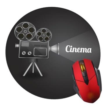 Imagem de Mouse pad para câmera de cinema com base de borracha antiderrapante, tapetes redondos para jogos, tapete de mouse para computador, escritório, acessórios de mesa