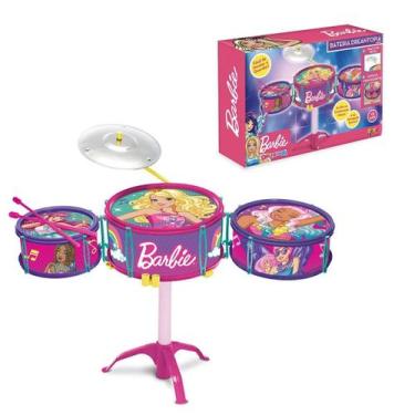 Imagem de Bateria Dreamtopia Barbie Instrumento Musical Rosa Fun