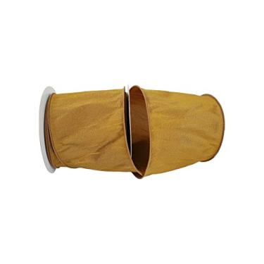 Imagem de Reliant Ribbon Dupioni Supreme Fita com fio de 10 cm x 9 m, ouro antigo