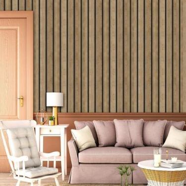 Imagem de Papel De Parede Efeito Ripa Amendola Adesivo Lavável Natural - LRP