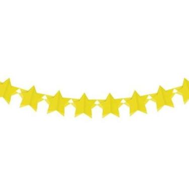 Imagem de Faixa Decorativa - Estrela 3D - Amarelo - 3,60 m - 1 unidade - Cromus 
