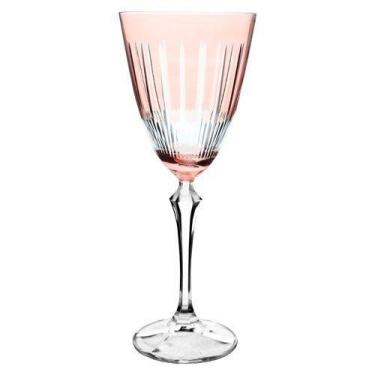 Imagem de Taça Para Vinho Tinto Elizabeth Lapidada em Cristal Ecológico Rosa 250