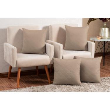 Imagem de Almofada com enchimento toda matelada com zíper tecido 100% poliéster 