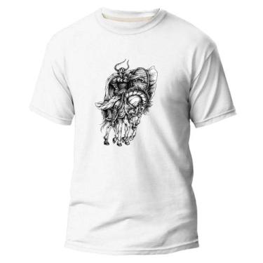 Imagem de Camiseta Algodão Premium Lisa Estampa Digital Cavalo Heroi   - NoBrand