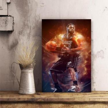 Imagem de Quadro decorativo Lebron James Tela de Tecido - Wall Frame