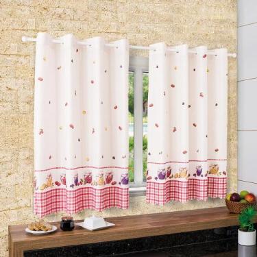 Imagem de Cortina Cozinha Allegra 2,60x1,20 Geleia de Frutas - Bella Janela