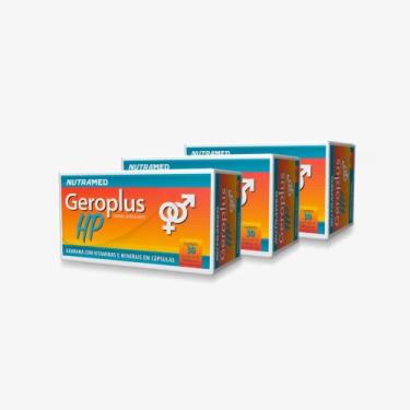 Imagem de Geroplus HP (Guaraná + Vitaminas e Minerais) - 30 Cápsulas - Kit 3 uni