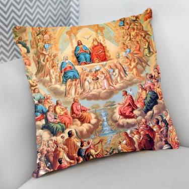 Imagem de Almofada Decorativa Cheia c/ Zíper Estampas Evangélico Católico - Delu