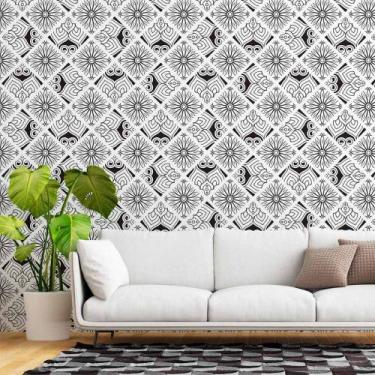 Imagem de Papel de Parede Adesivo Mandala Colorir N015042 0,58x2,50M - Adesivo B