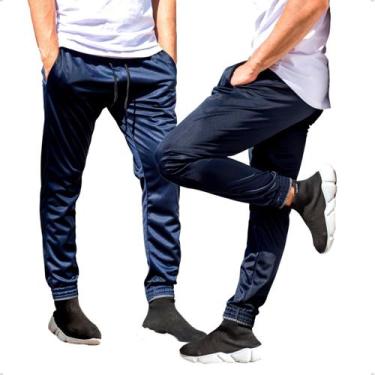 Imagem de Kit 2 Calças Jogger Masculina Skinny Elástico na Barra 101 - KS, G, Az