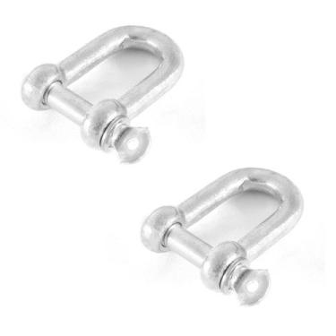 Imagem de 2 Manilha Reta 3/8 - Pino Reforçado - Galvanizado - BelLift