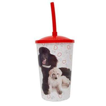 Imagem de Copo com Canudo Pet Toys Dog Poodle 750 mL