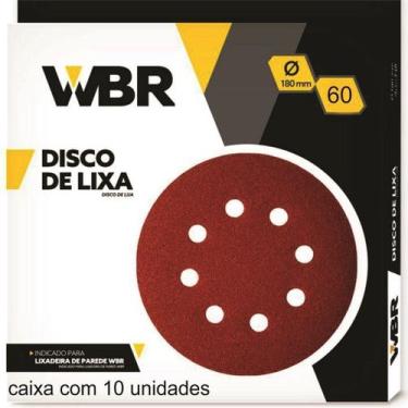 Imagem de Disco De Lixa 180mm Grão 60 Lixadeira com 10pçs - WBR