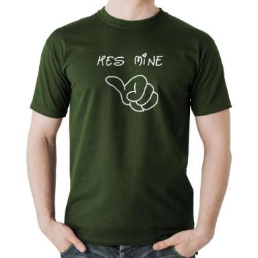 Imagem de Camiseta Algodão He's Mine - Foca na Moda, Musgo, GG