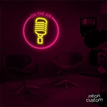 Imagem de painel letreiro led Neon On The Air decoracao festa bar - Neon Custom,