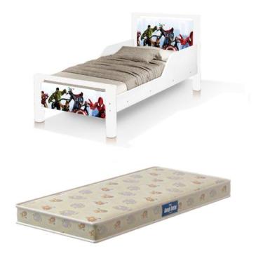 Imagem de mini cama retro classic dos vingadores resistente junto com colchão - 