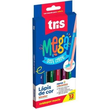 Imagem de Lapis de cor duplo mega soft 12 lápis, 24 cores - Tris