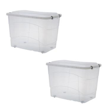 Imagem de Kit 2 Caixa Organizadora Gigante Container 150l Com Roda - Paramount