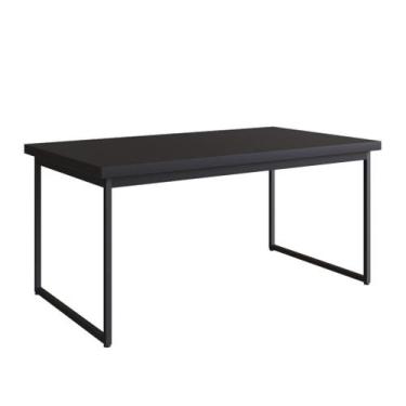 Imagem de Mesa Tubular 6 lugares Oxford 160cm Preto - Metta Mobili