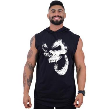 Imagem de Regata Longline com Touca Masculina MXD Conceito Monkey Skull, P, Masc