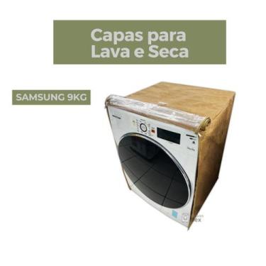 Imagem de Capa lava e seca samsung 9kg transparente flex - Capas Flex, BEGE