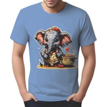 Imagem de Camisa Camiseta Color Chefe Elefante Cozinheiro Cozinha 2 - Enjoy Shop
