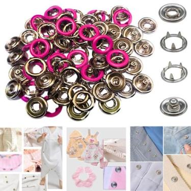 Imagem de Botão De Pressão de Metal Tam 35 Para Roupas Bebê Body Não Enferruja C