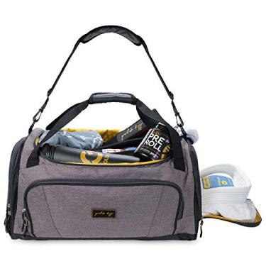 Imagem de Bolsa de viagem Gold BJJ Jiu Jitsu – Bolso à prova d'água para suor Gi, Rashguard ou sapatos – A bolsa esportiva perfeita para equipamentos de artes marciais, boxe, MMA, e mais, Cinza, 44L Duffle