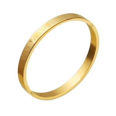 Imagem de Pulseira Masculina em Aço Inoxidável, Banhado a Ouro 18k, Resistente à Água e Suor