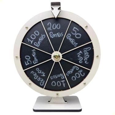 Imagem de Roleta Da Sorte Portátil Premios Sorteio Brindes Mdf Branco