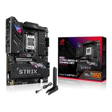 Imagem de ASUS ROG Strix B850-E Gaming WiFi AMD AM5 B850 ATX Placa-mãe 16+2+2 estágios, Dynamic OC, Core Flex, DDR5 w/AEMP, WiFi 7, 5X M.2, 5G LAN, PCIe® 5.0, USB4®, USB 20Gbps Type-C®, AI OC, AI Networking