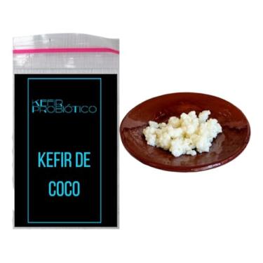Imagem de Kit Kefir de Leite de Coco Vivo + Frasco 500ml e Tampa Voal Reutilizável