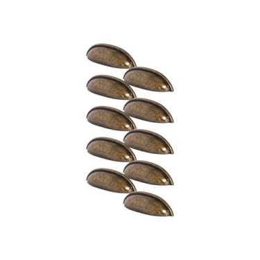 Imagem de Kit 25 Puxador Concha Puxadores De Gaveta Armario Móvel Armario (Ouro Velho)