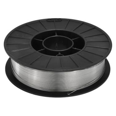 Imagem de HARFINGTON Fio de solda Flux Core MIG E71TGS 0,039 polegadas, carretel de 4,5 kg, fio MIG de aço suave de baixo carbono com baixo respingo para soldagem a gás em todas as posições