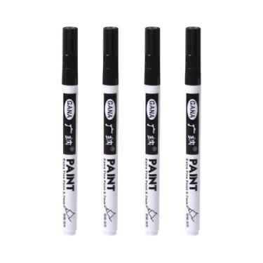 Imagem de Canetas Marcadoras Permanentes - 0,7mm Extra Finas - Preta e Branca - 