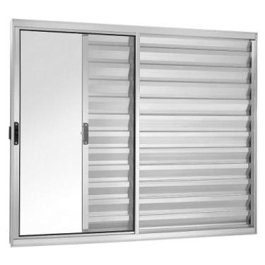 Imagem de Veneziana 3 folhas 1,00 x 0,80 alumínio brilhante - Alfa Esquadrias, Ú